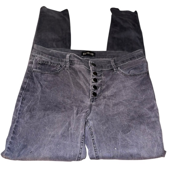 Express Womens Size 8 Regular Skinny Mid Rise Grey Denim Jeans Leggings - Picture 6 of 13